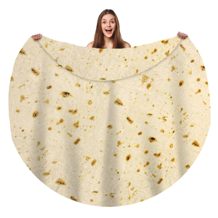 Tortilla Blanket Double Sided for Adults and Kids Gift Soft Flannel 71 inches