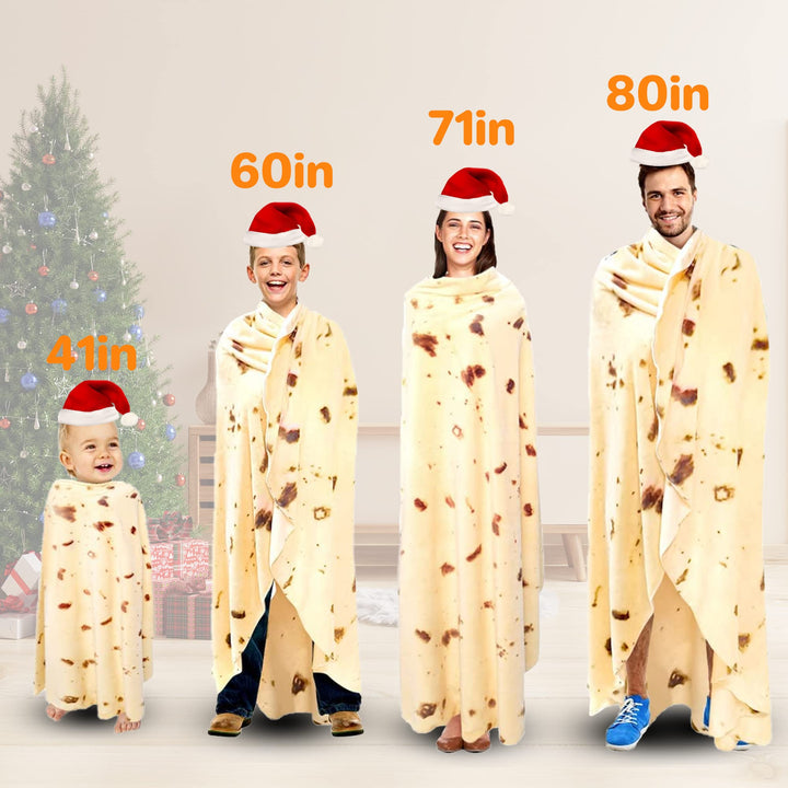 Tortilla Blanket for Kids Useful Baby Stuff Throw Newborn Toddler Swaddle Blankets Soft Flannel Wrap Blanket (41 Inches)
