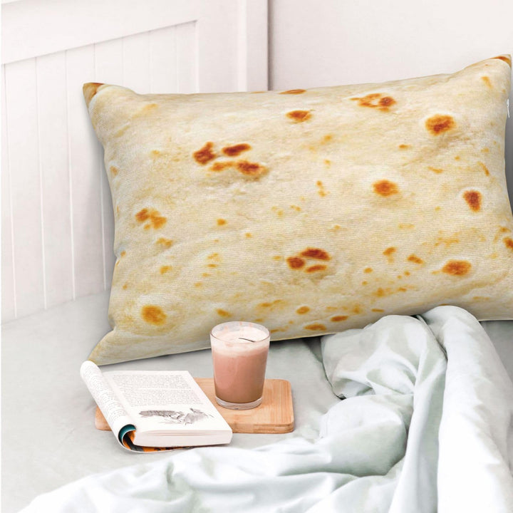 Tortilla Realistic Print Throw Pillow Case Rectangle Decorative Lumbar Pillow Cover for Home Decor Sofa Living Room Couch Bed Car Cushion Cover 12"X 20"