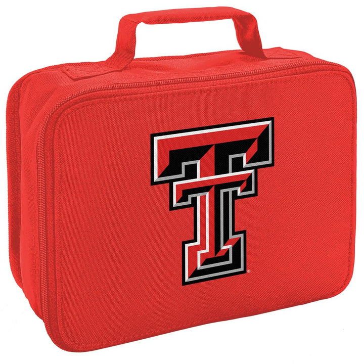 Campus Lab Texas Tech University Secondary Logo Insulated Soft Sided Lunch Box - Reusable Lunch Bag For School Office Work, BPA Free, Red