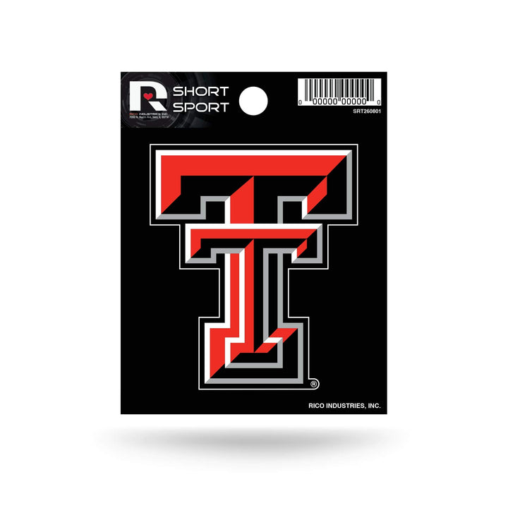 Rico Industries NCAA Texas Tech Red Raiders Die Cut Team Logo Short Sport Sticker