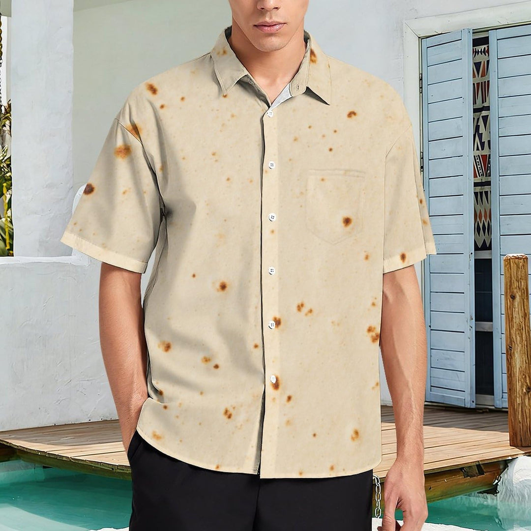 Tortilla Shirts for Men Button Down Casual Shirts with Pockets Mens Short Sleeve