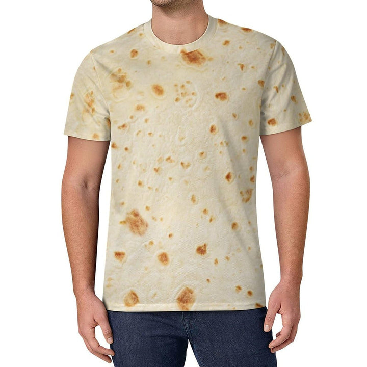 Mens Crewneck Short Sleeve T-Shirts Tortilla Tee Tops X-Large