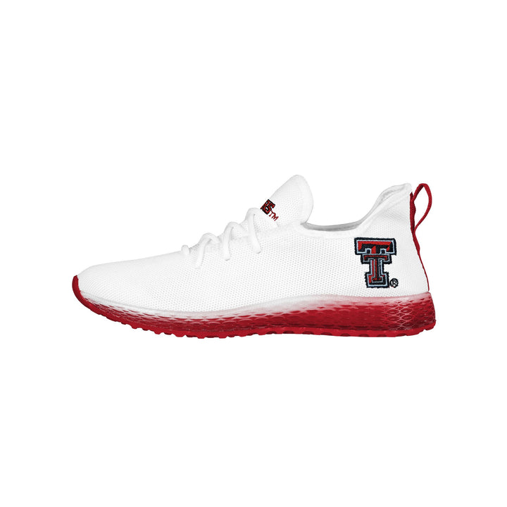 FOCO Texas Tech Red Raiders NCAA Mens Gradient Midsole White Sneakers - 10