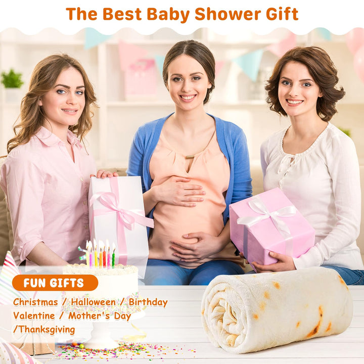 Baby Blanket, Tortilla Swaddle Blanket, for Newborn Toddler, 285 GSM Soft Flannel Wearable Wrap Gifts for Baby Shower First Christmas Boy Girl