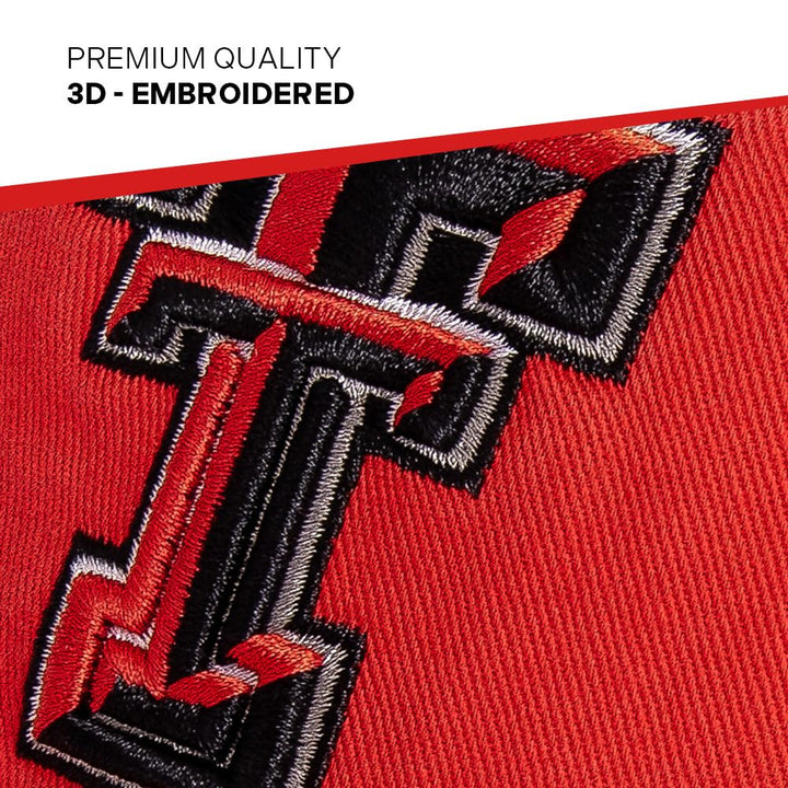 Desert Cactus Texas Tech University Baseball Hat TTU Red Raiders Brimmed Embroidered Hats Cap Adjustable Cloth Strap Adult (Style A1)