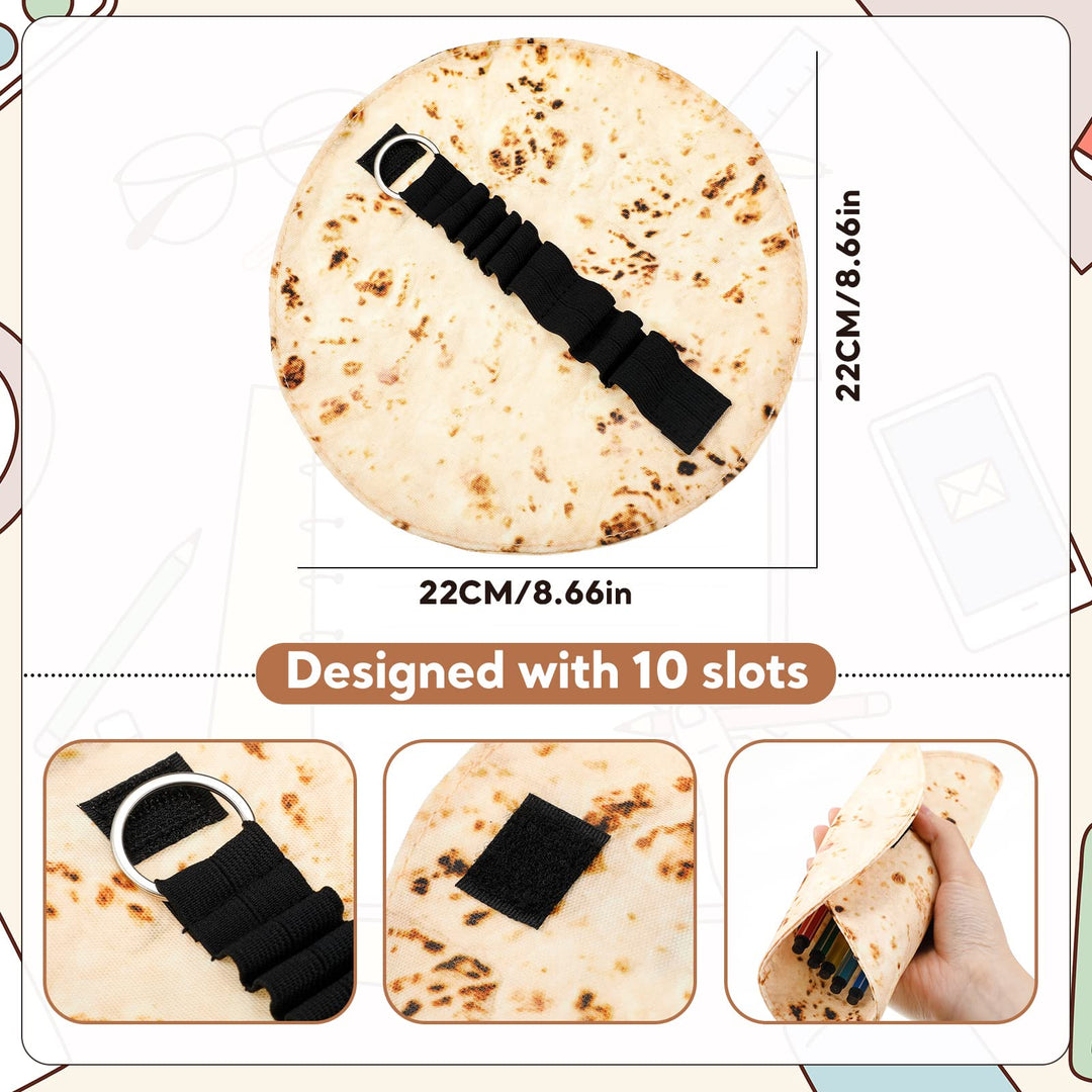 4 Pcs Tortilla Pencil Case Holder Gifts for Office Accessories Makeup Bag Supplies