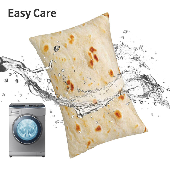 Tortilla Realistic Print Throw Pillow Case Rectangle Decorative Lumbar Pillow Cover for Home Decor Sofa Living Room Couch Bed Car Cushion Cover 12"X 20"