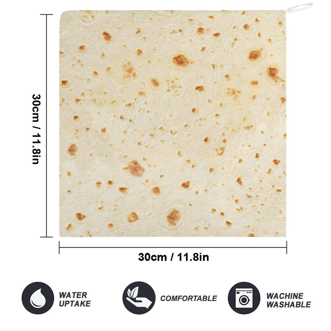 Tortilla Pattern Bathroom Microfiber Hand Towel Quick Dry Small Towel Set Bathroom and Kitchen