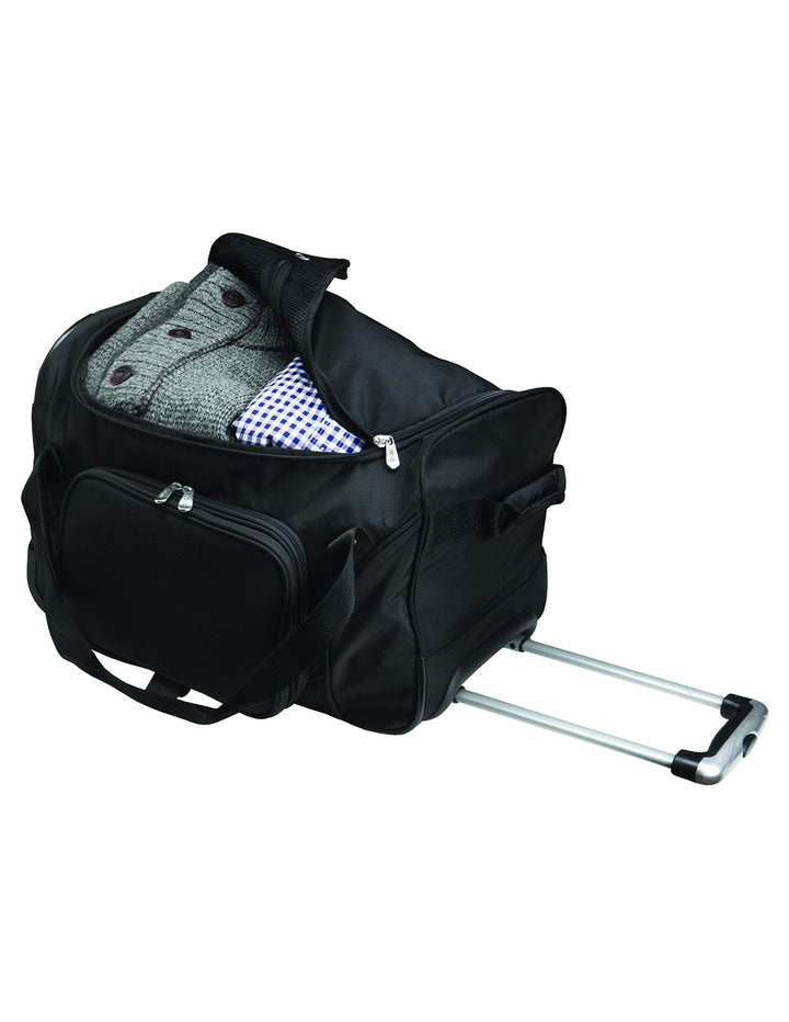 Texas Tech University Red Raiders Lightweight 22-inch Wheeled Duffel Bag with Telescopic Handle - Perfect Overnight Bag for Travel, Weekend Getaways, Airports, Gym, and Commuting