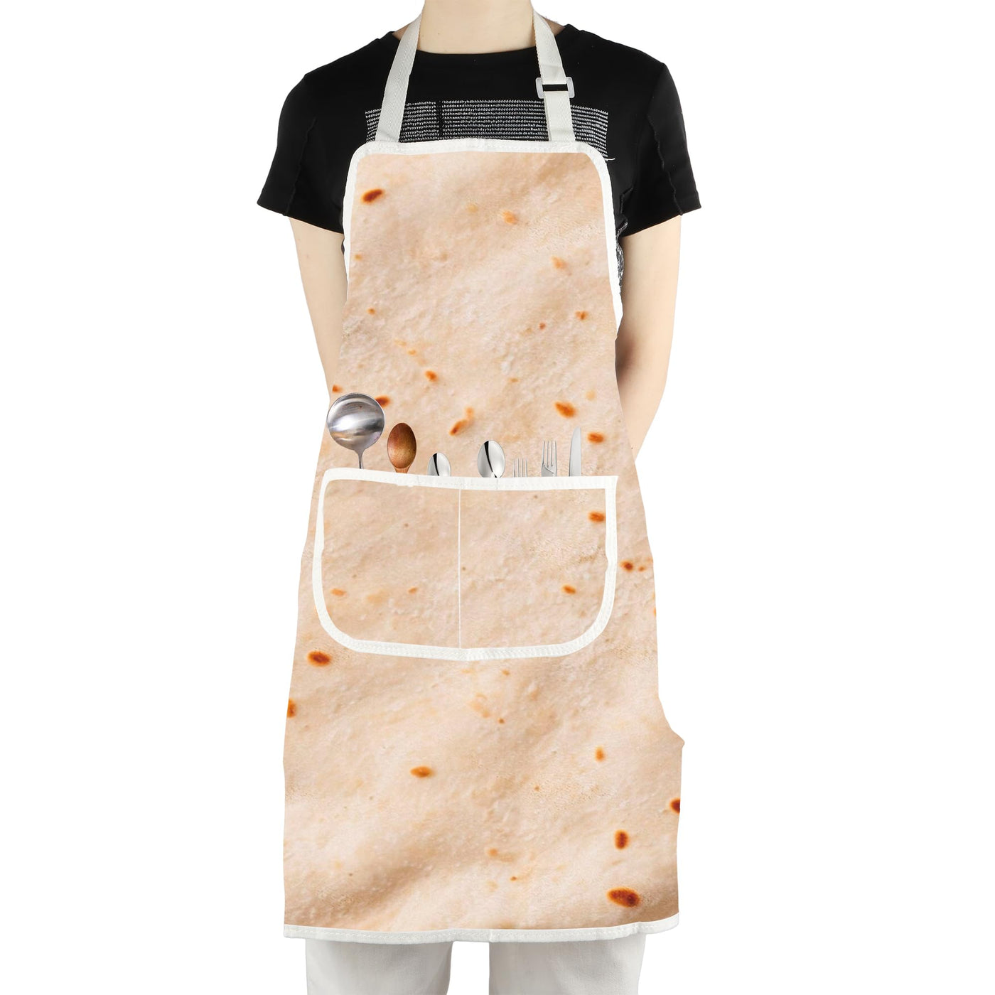 CMNIM Burrito Gifts Burritos Tortilla Character Cooking Apron Realistic Food Apron Taco Gifts Burrito Themed Farmhouse Gift (Burritos Tortilla Character Apron)