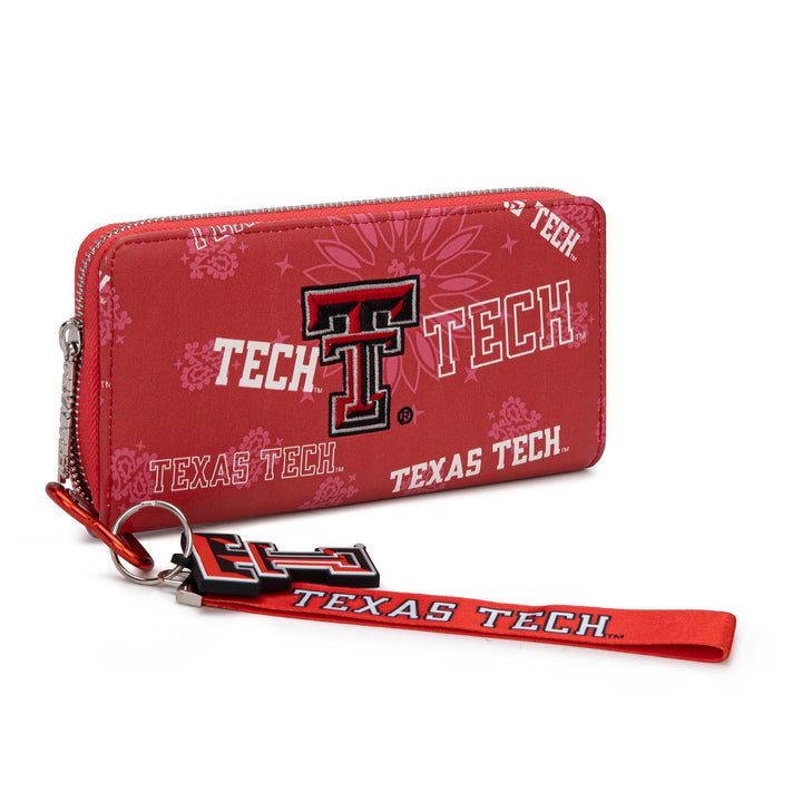 Montana West Texas Tech Mini Organizer Wristlet Wallet for Women - NCAA Official, Texas Tech Team Purse with RFID Blocking, Zipper Wallet for Sport Fan Gift, Game Day, Concert | Red, NC-TTU011RD