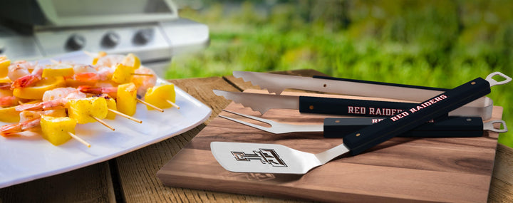 Texas Tech Red Raiders Spirit Series 3-Piece BBQ Set, 22" x 9"