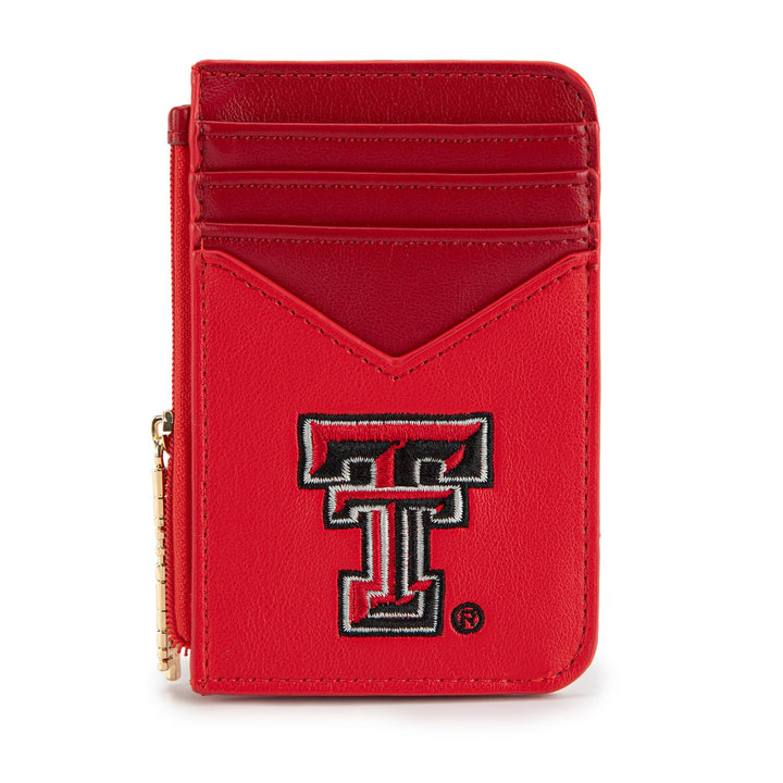 Montana West Texas Tech Slim Wallet with RFID Blocking Card Holder, Texas Tech Team Slim Wallets for Gift, Game Day &amp; Concert Essential | Red, NC-TTU021RD