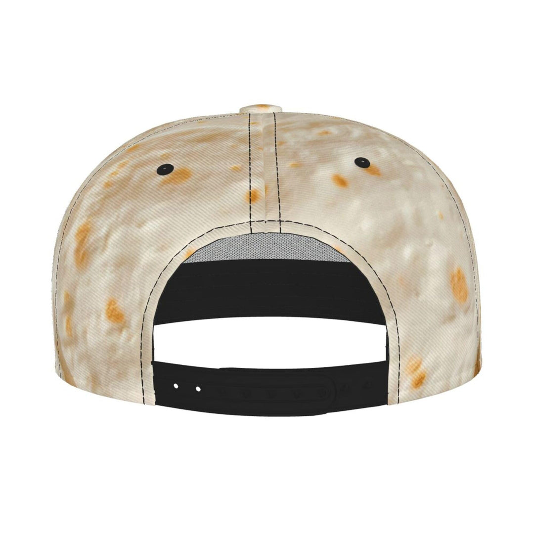 Tortilla Flat Brim Hat Adjustable Snapback Cap for Men Women Baseball Cap Hip Hop Style Black