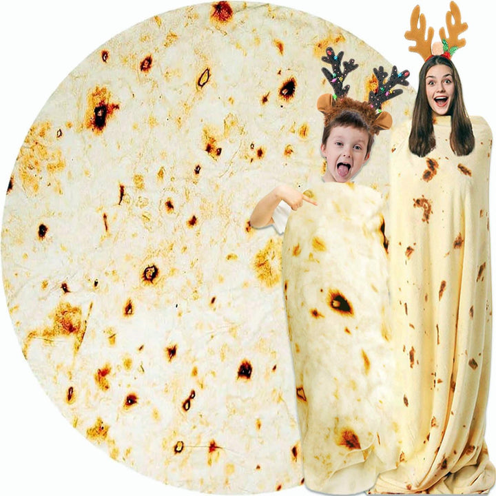 Tortilla Blanket Gifts for Kids Stuff Useful Adults Teenagers Throw Blankets Wrap Boy Girl Party Pets Soft Fleece 61in