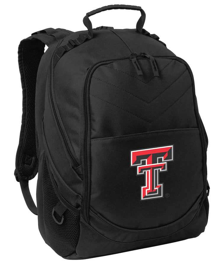 Broad Bay Texas Tech Backpack Official TTU Laptop Computer Bag (Black)
