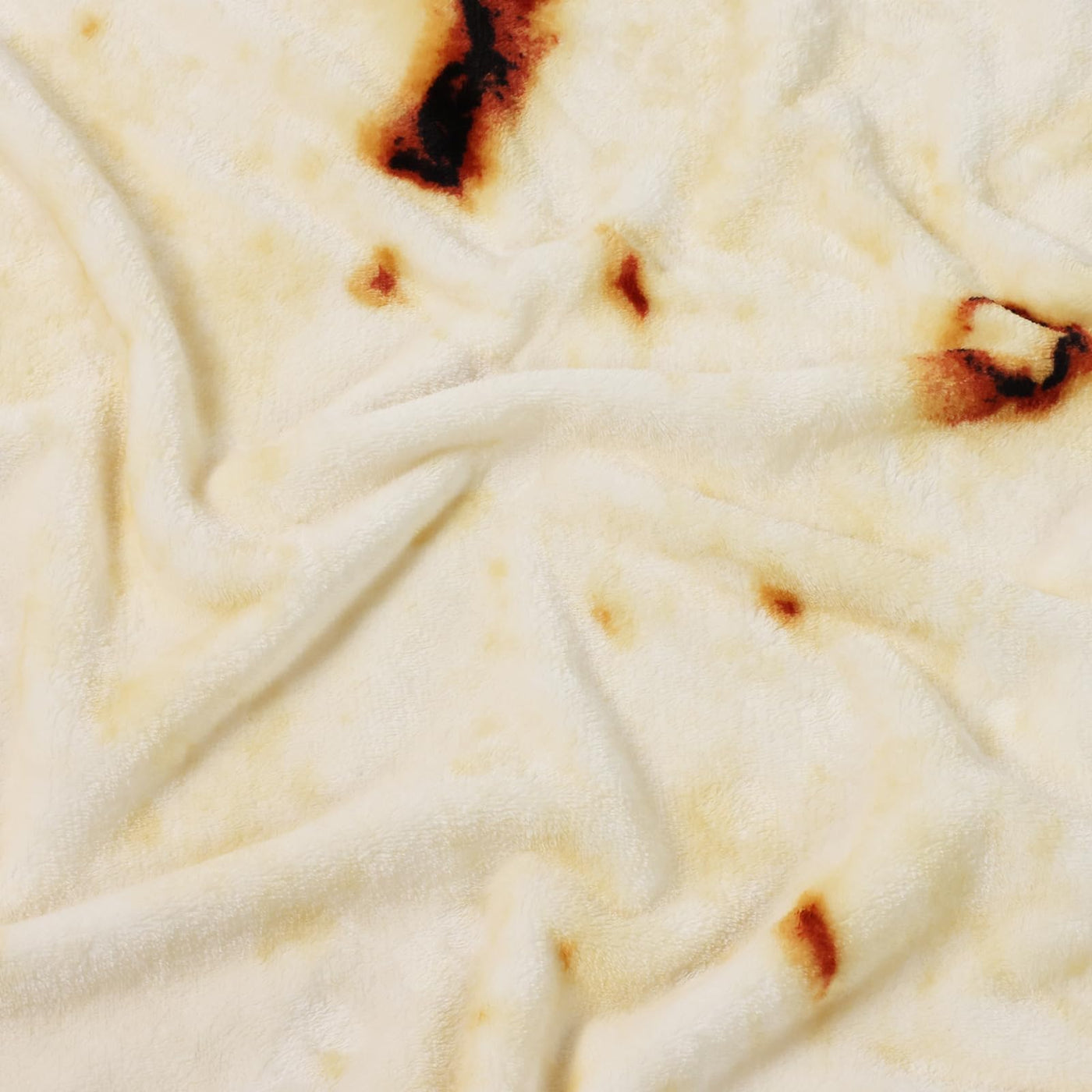 Excervent Large Tortilla Burritos Wrap Blanket, 300 GSM Double Sided Funny Realistic Food Blanket, Giant Novelty Tortilla Super Soft Taco Flannel Throw Blankets as, 71 inch Beige
