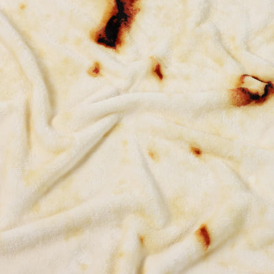 Excervent Large Tortilla Burritos Wrap Blanket, 300 GSM Double Sided Funny Realistic Food Blanket, Giant Novelty Tortilla Super Soft Taco Flannel Throw Blankets as, 71 inch Beige