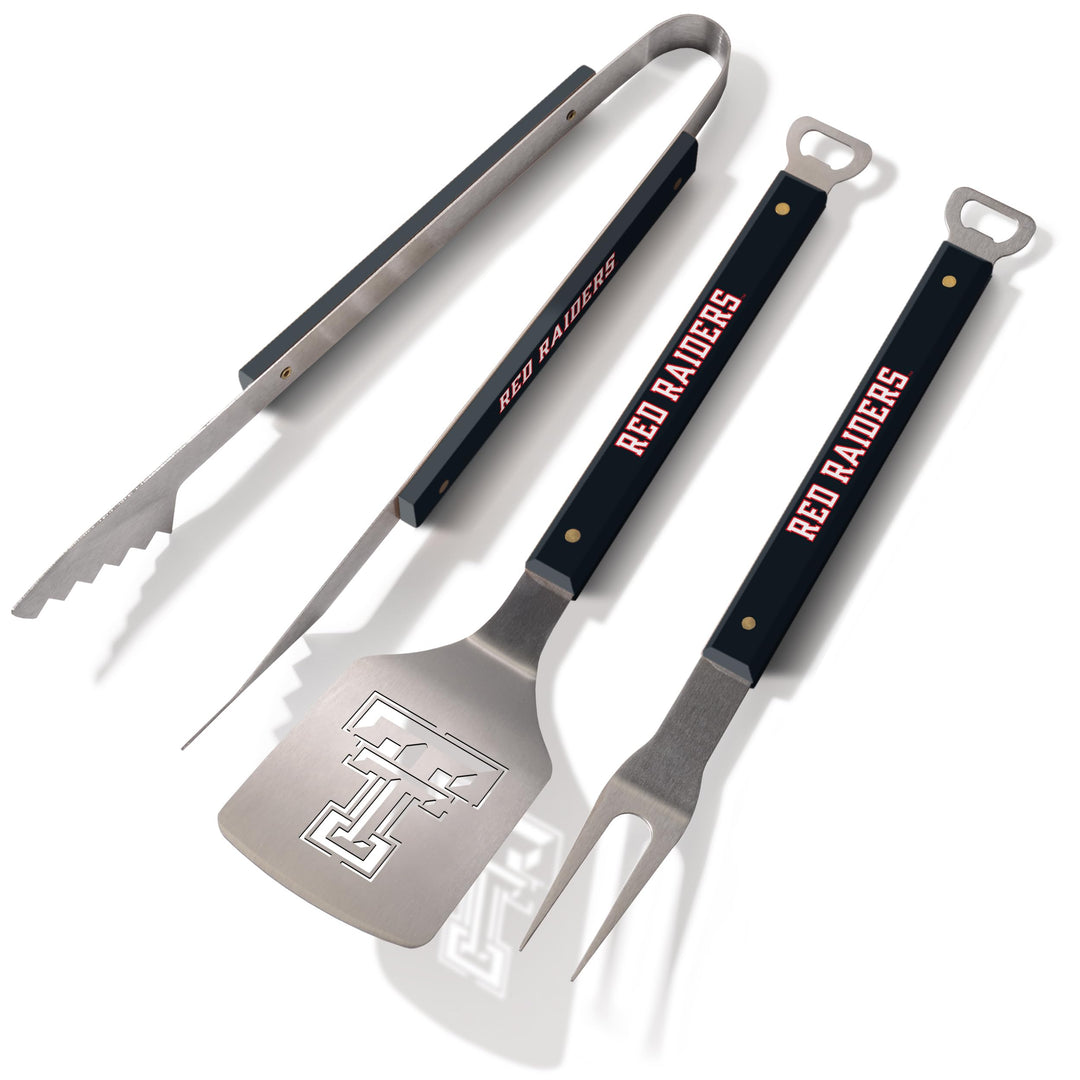 Texas Tech Red Raiders Spirit Series 3-Piece BBQ Set, 22" x 9"