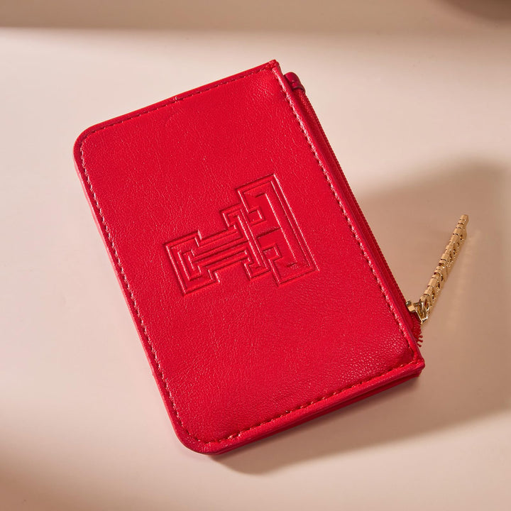 Montana West Texas Tech Slim Wallet with RFID Blocking Card Holder, Texas Tech Team Slim Wallets for Gift, Game Day &amp; Concert Essential | Red, NC-TTU021RD