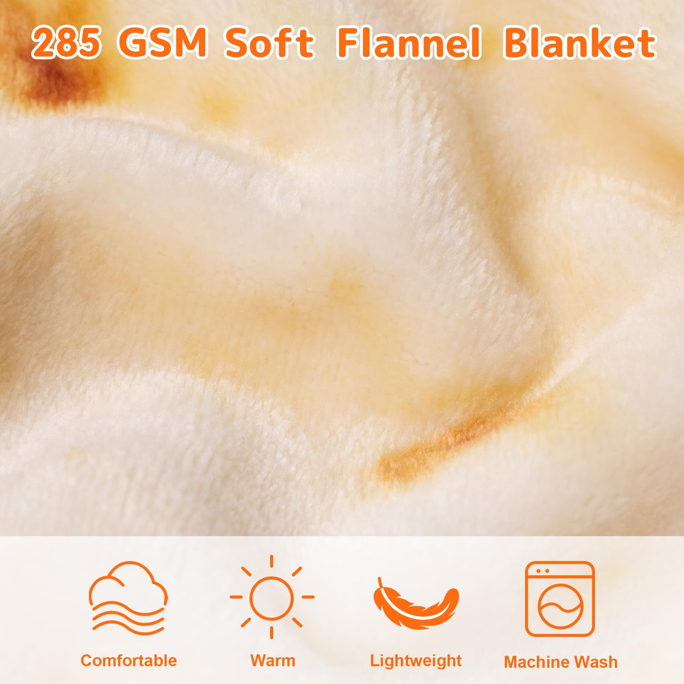 CASOFU Baby Burritos Swaddle Blanket, Tortilla Wrap Blankets Funny Gifts for Baby Shower Boy Girl Toddler Newborn, 285 GSM Soft Flannel Food Blanket White Elephant Gifts for Toddler (Beige, 36 inches)