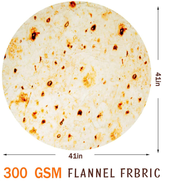 Tortilla Blanket for Kids Useful Baby Stuff Throw Newborn Toddler Swaddle Blankets Soft Flannel Wrap Blanket (41 Inches)