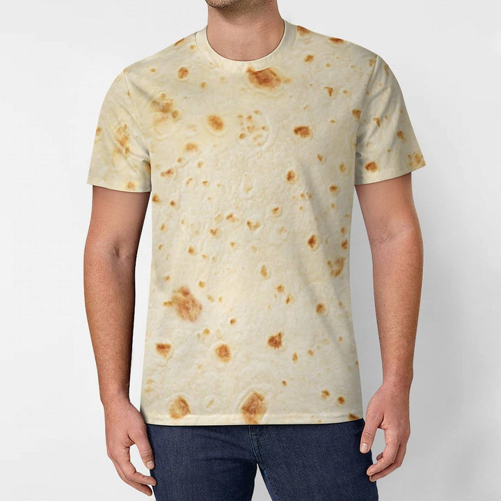 Mens Crewneck Short Sleeve T-Shirts Tortilla Tee Tops X-Large