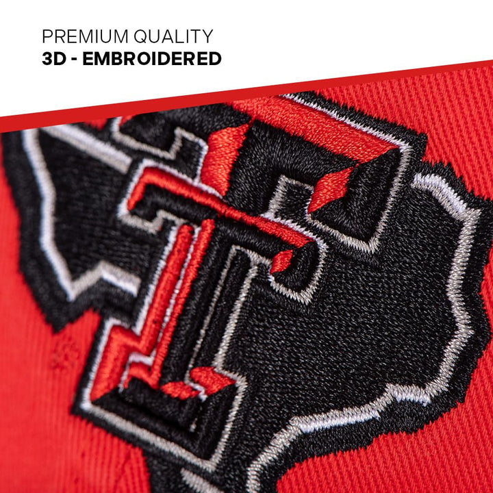 Desert Cactus Texas Tech University Baseball Hat TTU Red Raiders Brimmed Embroidered Hats Cap Adjustable Cloth Strap Adult (Style C1)