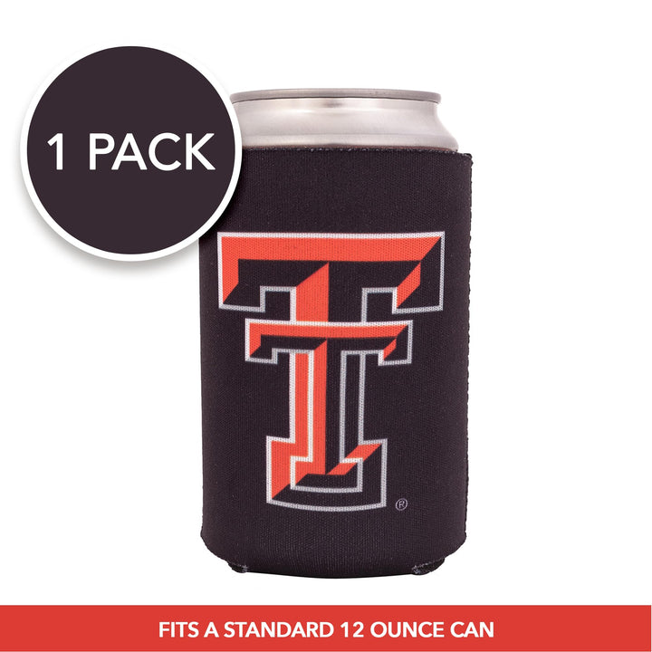 Desert Cactus Texas Tech University Can Insulator Beverage Cooler 1 Pack Foam Beverage Holder TTU Red Raiders (1 Pack Can - Design A)