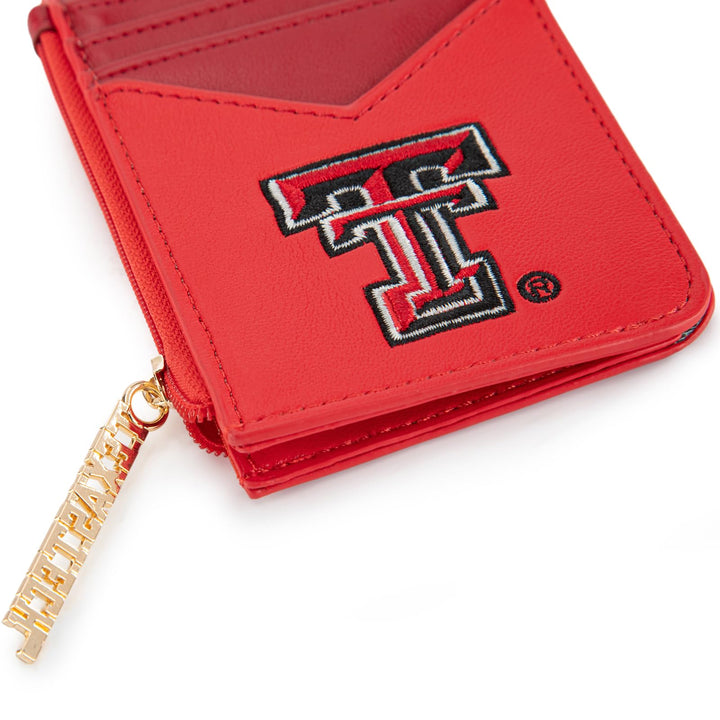 Montana West Texas Tech Slim Wallet with RFID Blocking Card Holder, Texas Tech Team Slim Wallets for Gift, Game Day &amp; Concert Essential | Red, NC-TTU021RD