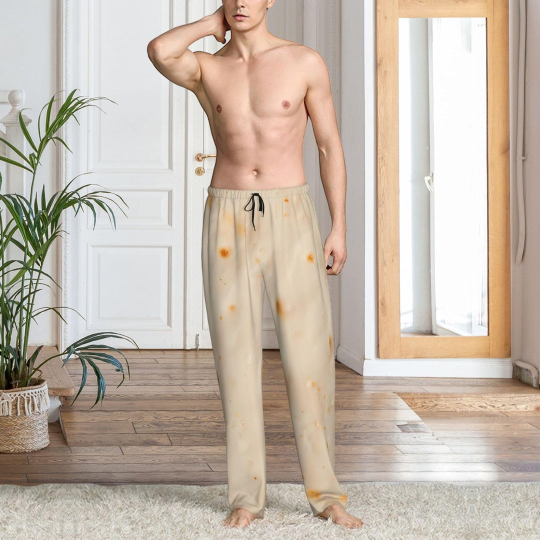 Tortilla Print Mens Pajama Sleepwear Lounge Pants For Men With Drawstring &amp; Pockets