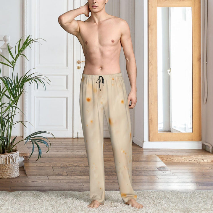 Tortilla Print Mens Pajama Sleepwear Lounge Pants For Men With Drawstring &amp; Pockets