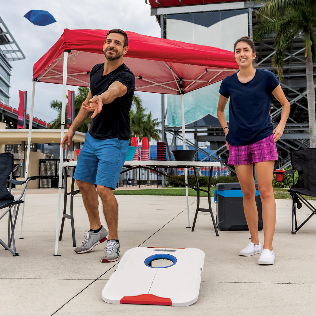 Wild Sports NCAA Texas Tech Red Raiders Pro Football All-Weather Cornhole Set - Travel Bean Bag Toss Set Includes 8 Bean Bags
