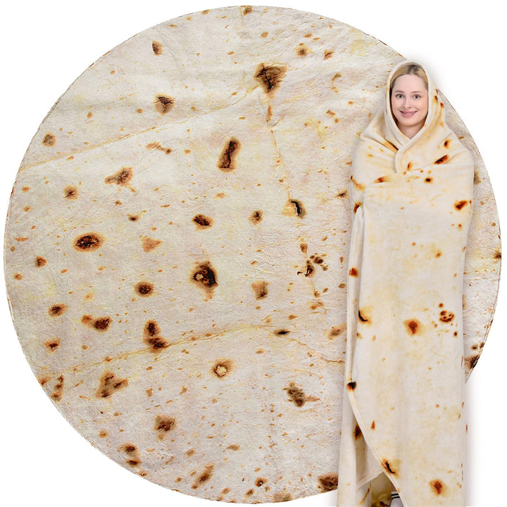 Tortilla Throw Blanket, Gift for Adults Teens Kid Men Women, 285 GSM Soft Flannel Birthday Gag Gift for Boy and Girl 71 inches