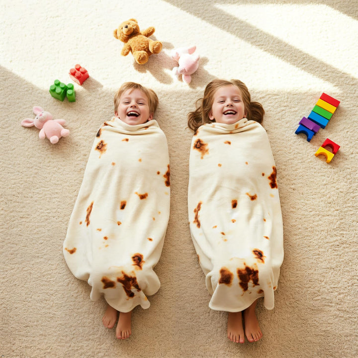 Tortilla Throw Blankets for Adults Teen Kids, Double Sided Wrap Blankets, Novelty Realistic Flannel Round Blankets, Unique Gift for Girl Women 47in