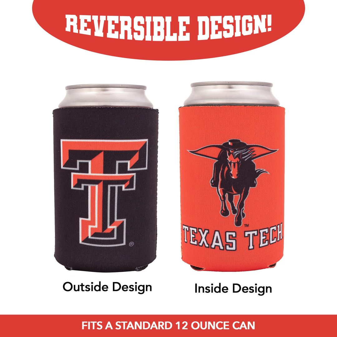 Desert Cactus Texas Tech University Can Insulator Beverage Cooler 1 Pack Foam Beverage Holder TTU Red Raiders (1 Pack Can - Design A)