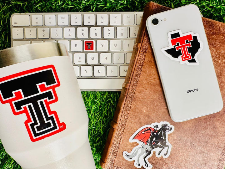 Texas Tech Stickers for Gift, Car, Water Bottle, Laptop, and Phone for Football Fans and University Graduates (Texas Tech Red Raiders)