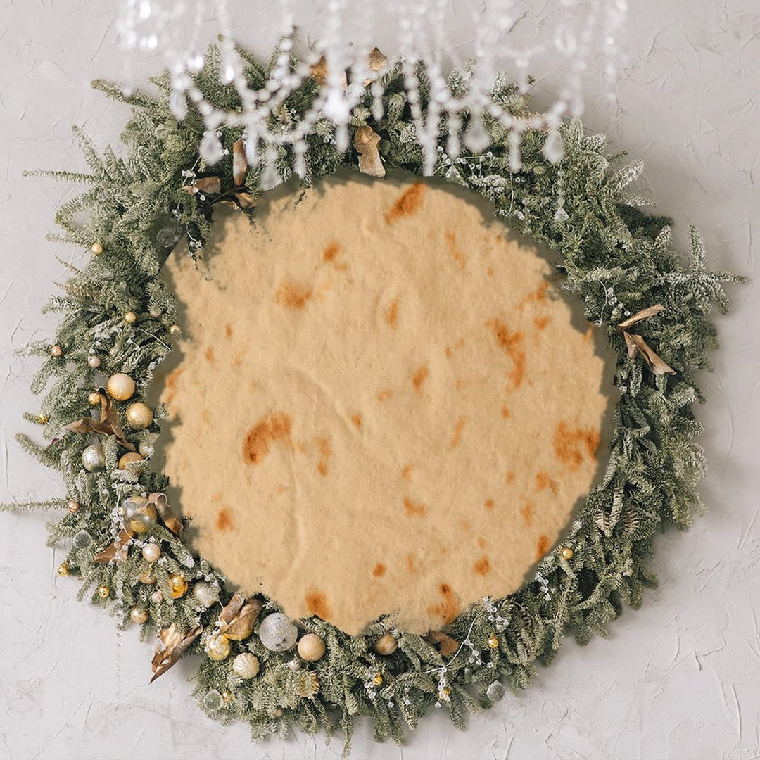 Tortilla Sign Wall Decor Kitchen Decor Food Tortillas Wood Sign Wall Hanging Plaque Round Christmas Welcome Sign New Year Gift Sign for Living Room Front Porch 10x10in
