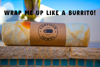 Tortilla Towel Deluxe The Original Tortilla Burrito Towel - Premium Fabric 32" x 72" Ultra Soft 100% Cotton - Perfect for Beach, Bath, Adults & Kids
