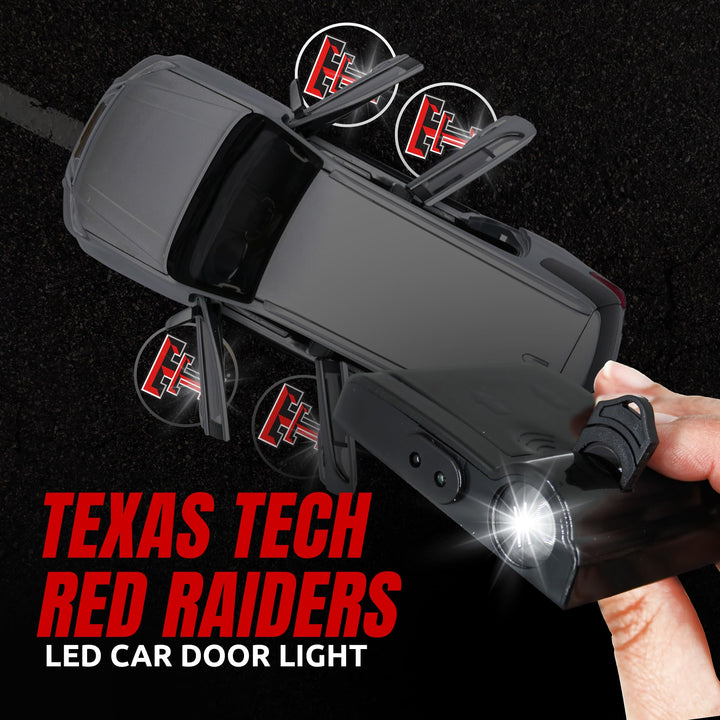 Texas Tech Car Door Lights Logo Display