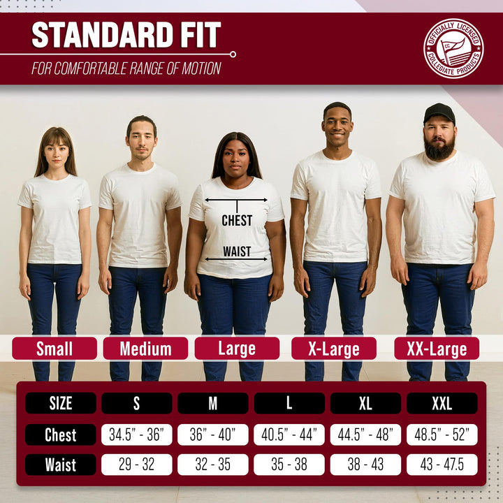 Campus Colors NCAA Adult Gameday Cotton T-Shirt - Premium Quality - Semi-Fitted Style - Officially Licensed Product (Texas Tech Red Raiders - Red, Large)