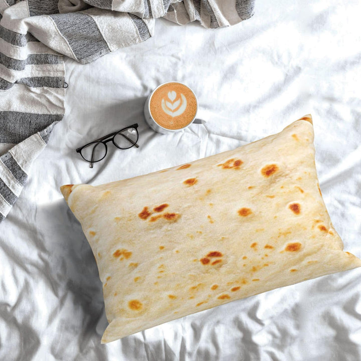 Tortilla Realistic Print Throw Pillow Case Rectangle Decorative Lumbar Pillow Cover for Home Decor Sofa Living Room Couch Bed Car Cushion Cover 12"X 20"