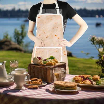 CMNIM Burrito Gifts Burritos Tortilla Character Cooking Apron Realistic Food Apron Taco Gifts Burrito Themed Farmhouse Gift (Burritos Tortilla Character Apron)