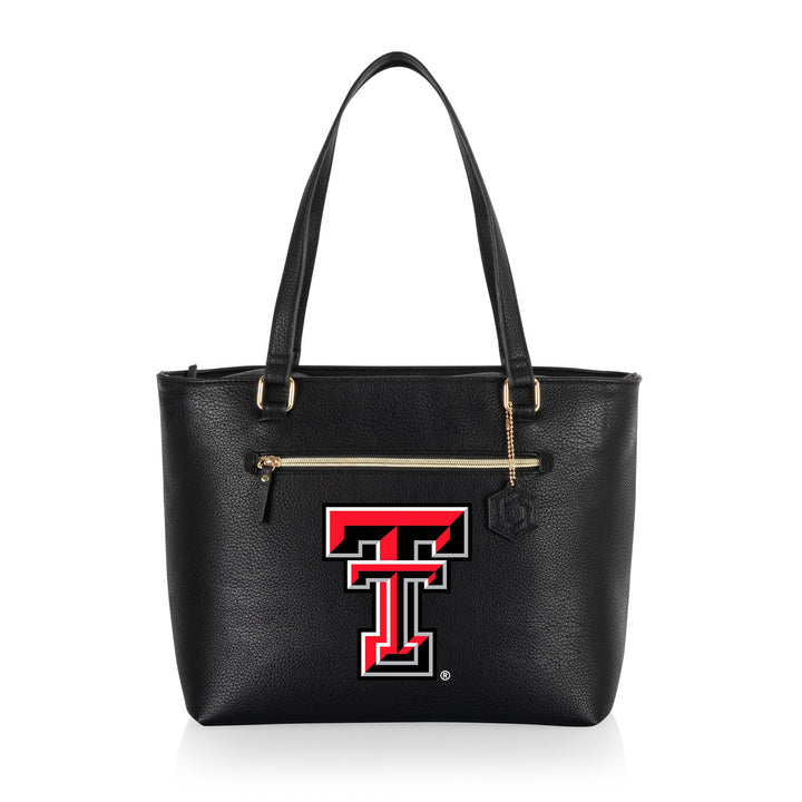 PICNIC TIME NCAA Texas Tech Red Raiders Uptown Cooler Tote Bag, Insulated Lunch Bag, Stylish Beach Bag Soft Cooler, (Black)