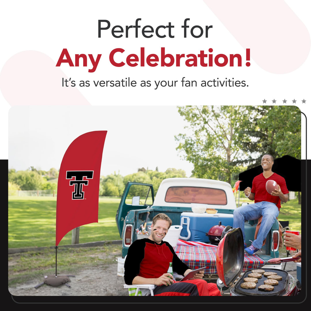 Texas Tech Red Raiders College Sports Printed Feather Flag