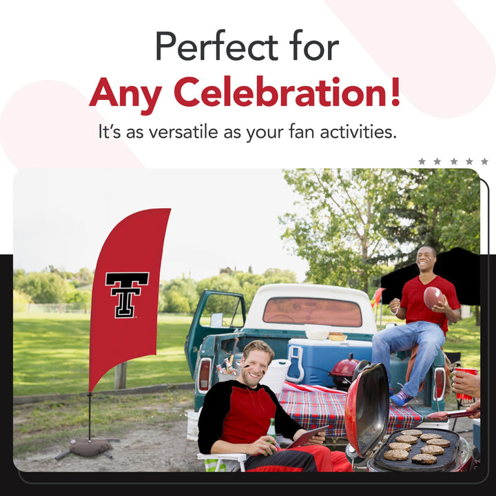 Texas Tech Red Raiders College Sports Printed Feather Flag
