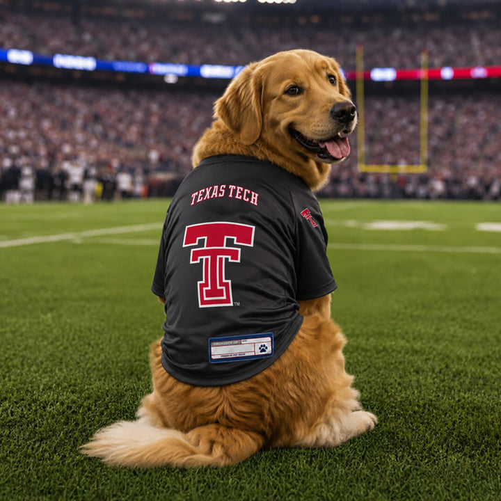 Littlearth NCAA Texas Tech Red Raiders Stretch Pet Jersey, Team Color, Large