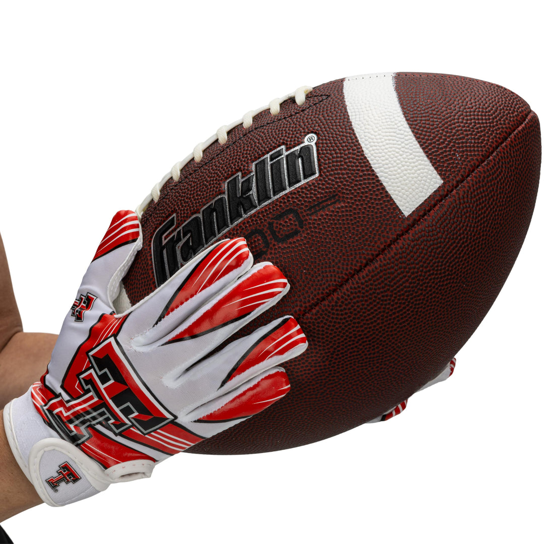 Franklin Sports Texas Tech Red Raiders Kids Football Receiver Gloves