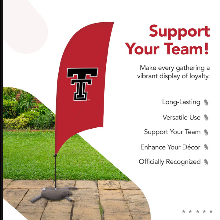 Texas Tech Red Raiders College Sports Printed Feather Flag